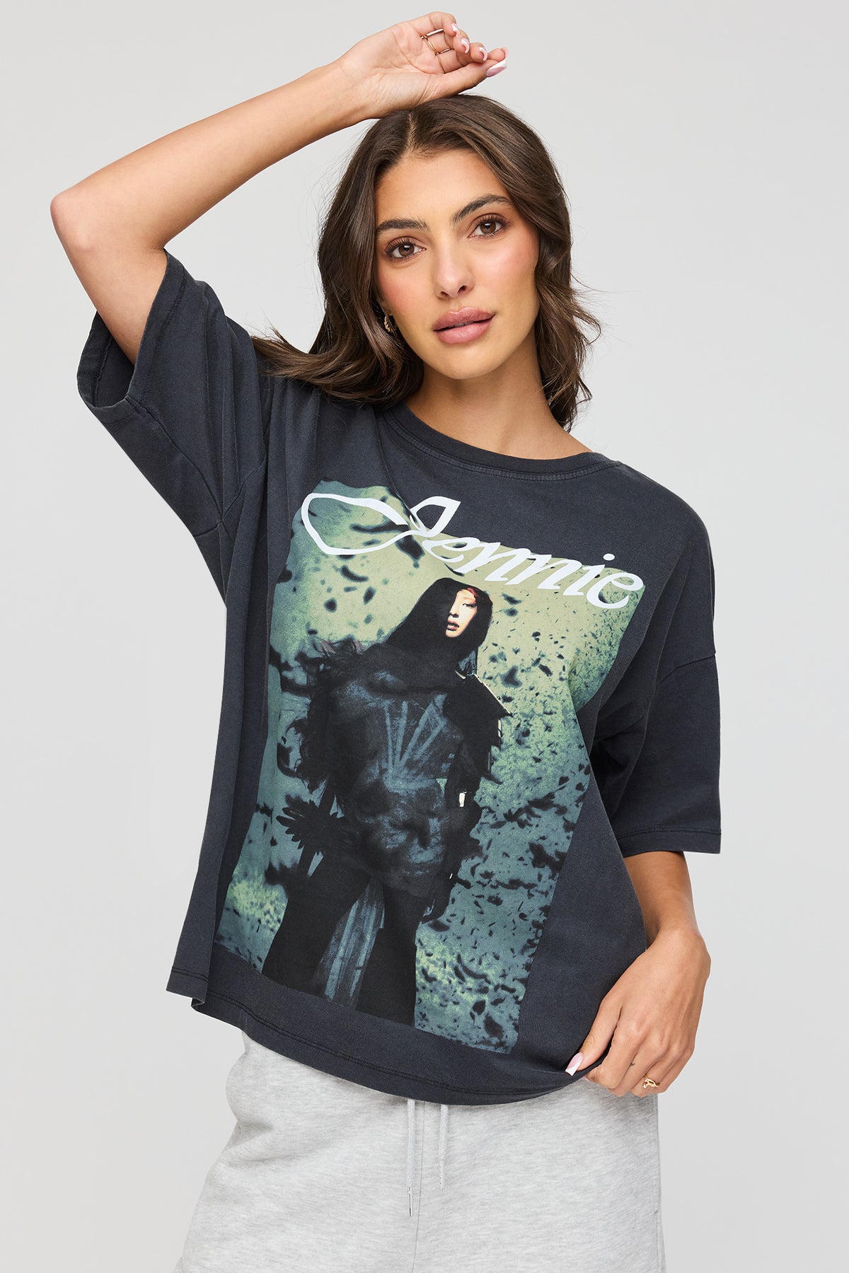 T-shirt de coupe garçonne à imprimé BLACKPINK