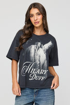T-shirt de coupe garçonne à imprimé Hilary Duff 