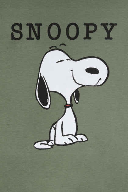 T-shirt de coupe garçonne à imprimé Snoopy
