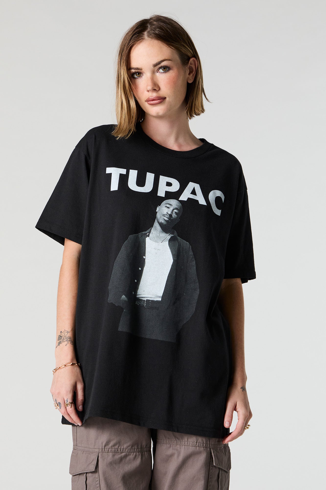 Tupac Graphic Boyfriend T-Shirt