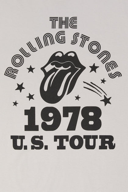 T-shirt de coupe garçonne à imprimé The Rolling Stones