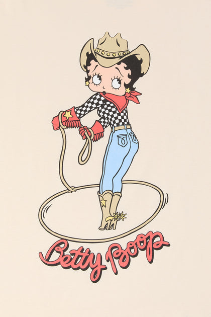 T-shirt de coupe garçonne à imprimé Betty Boop