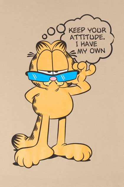 T-shirt de coupe garçonne à imprimé Garfield