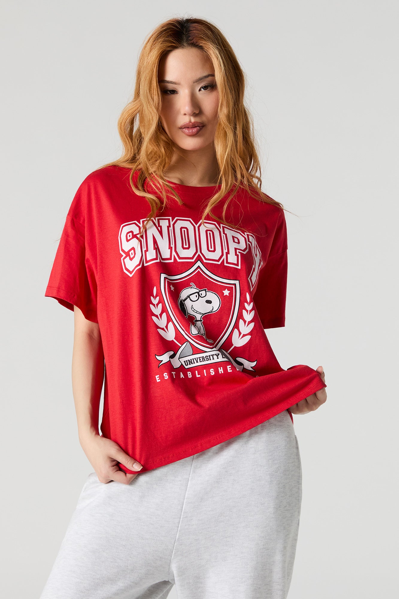 Snoopy University Graphic Boyfriend T-Shirt