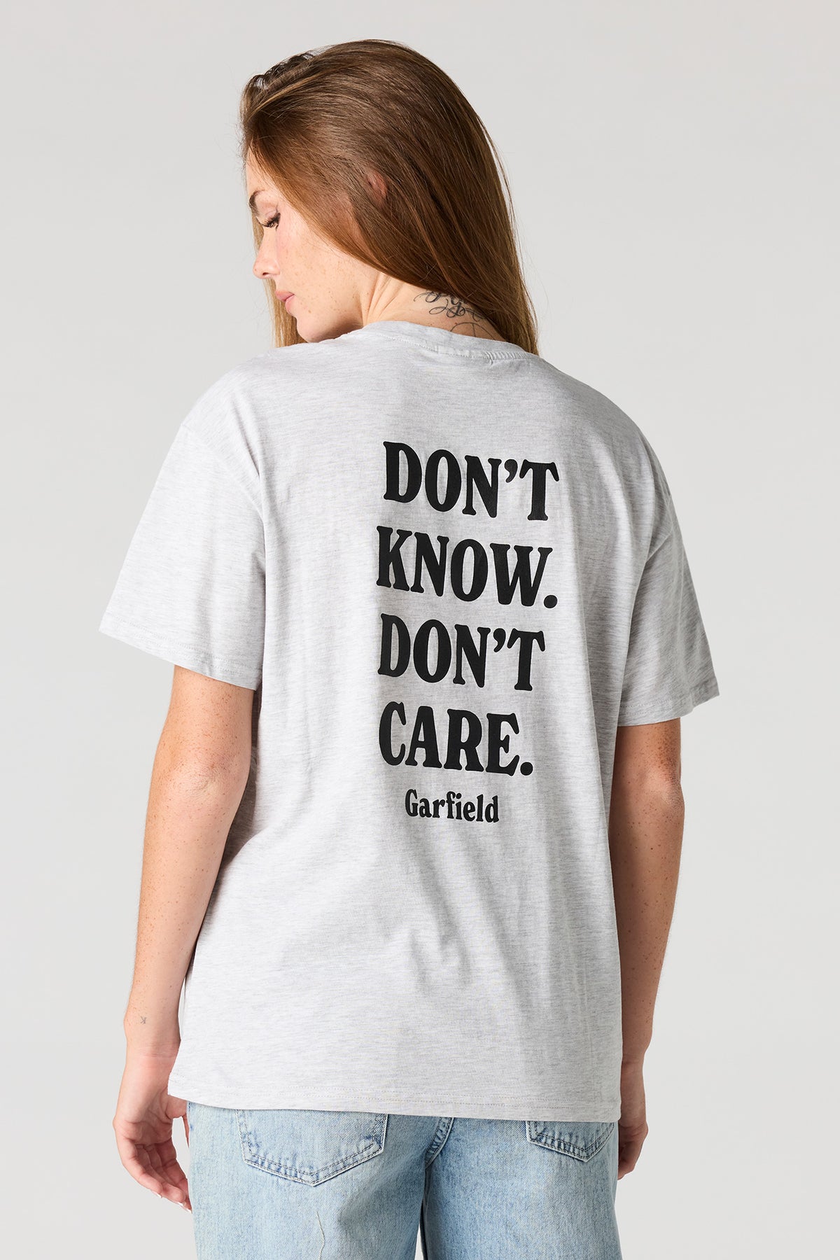 Alt View 2. Garfield Graphic Boyfriend T-Shirt - Heather Grey