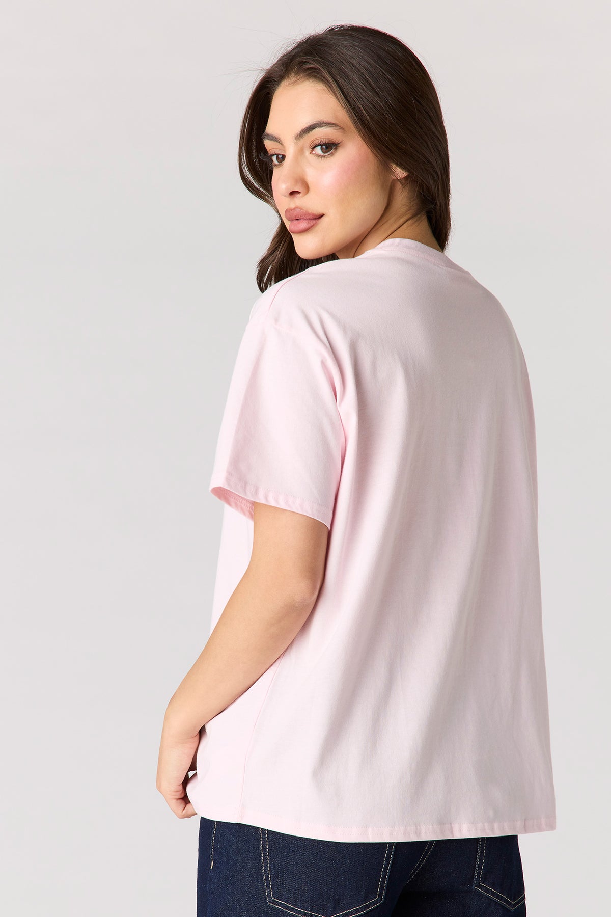 Alt View 2. Luxe Heavy Cotton Cherry Coke Graphic T-Shirt - Light Pink