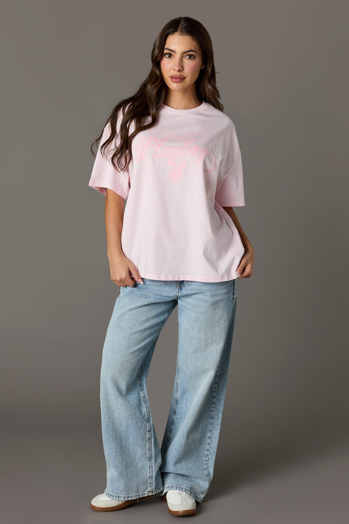 Vue alternative 3. T-shirt surdimensionné en coton épais de luxe à imprimé Playboy