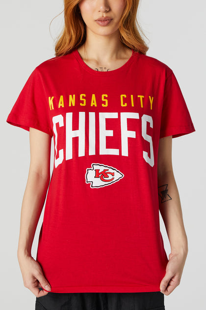 T-shirt de coupe garçonne à imprimé Kansas City Chiefs
