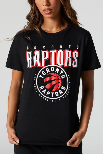 T-shirt de coupe garçonne à imprimé Toronto Raptors