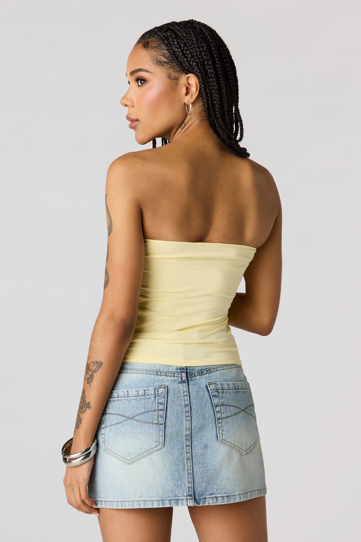 Alt View 2. Rhinestone Tube Top - Yellow