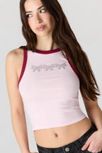 High Neck Graphic Tank