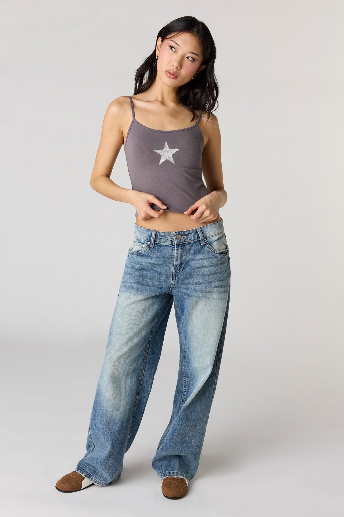 Alt View 3. Graphic Cami - Dak Grey