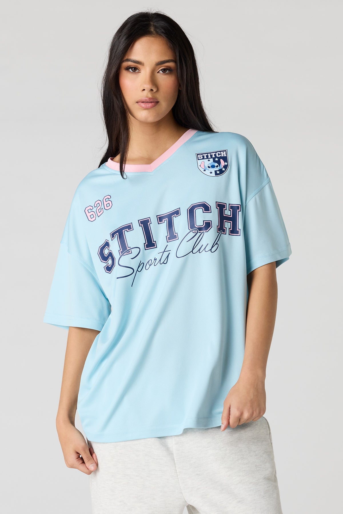 Jersey en filet à imprimé Stitch