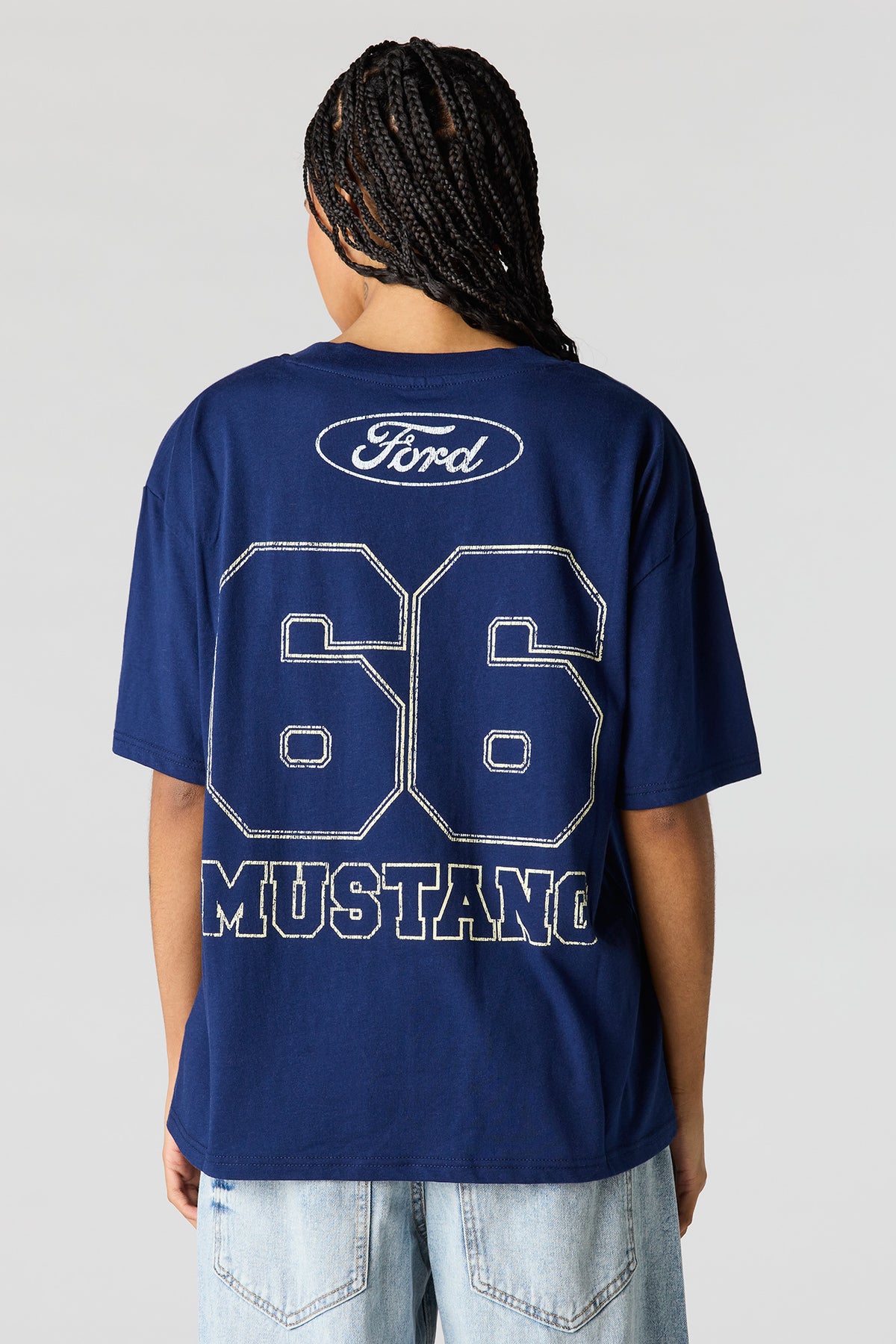 Alt View 2. Ford Graphic Oversized T-Shirt - Navy