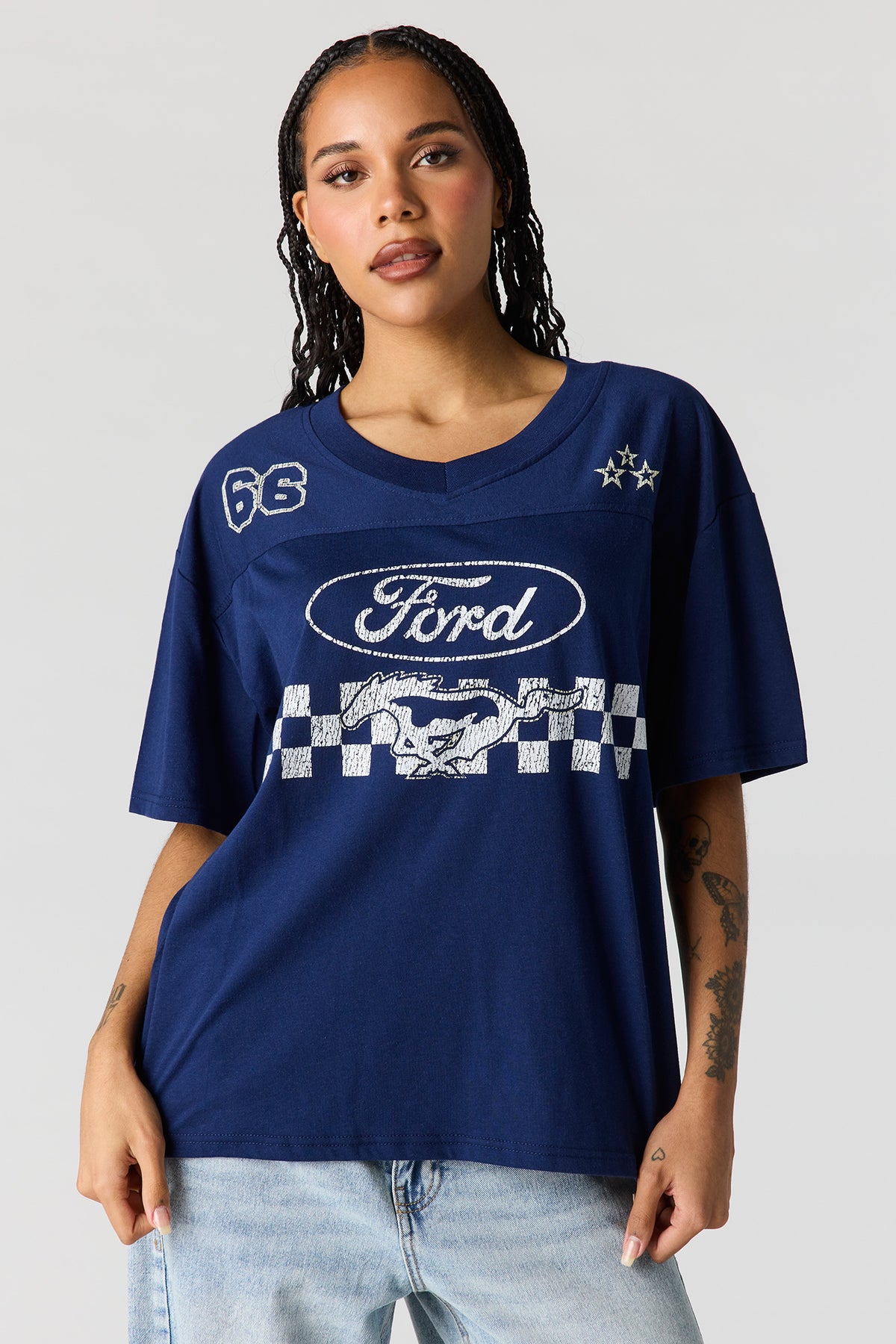 Ford Graphic Oversized T-Shirt - Navy