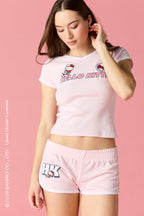 Short à imprimé Hello Kitty® Soccer avec ourlet arrondi