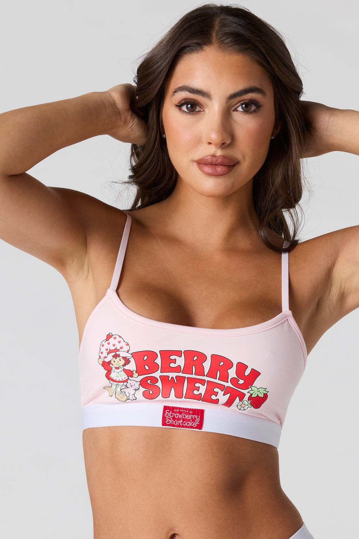 Alt View 4. Strawberry Shortcake Bralette & Boy Short Set - Light Pink