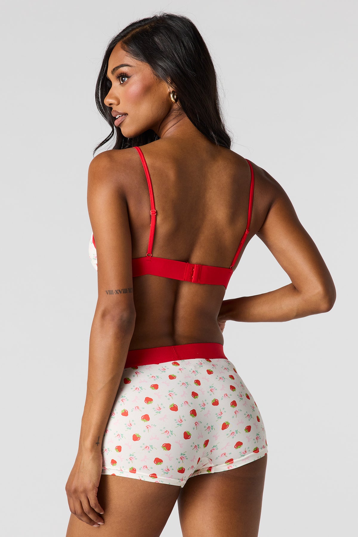 Vue alternative 3. Ensemble avec soutien-gorge triangulaire à imprimé Strawberry Shortcake et culotte garçonne