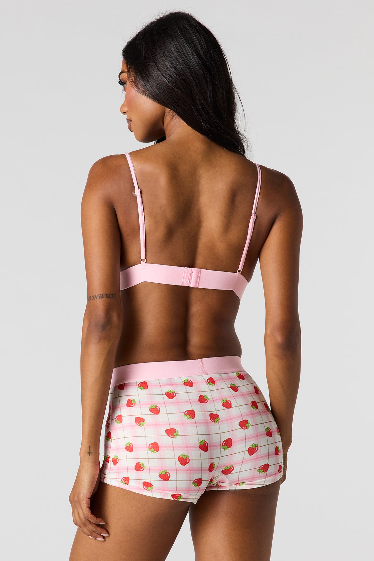 Vue alternative 3. Ensemble avec soutien-gorge triangulaire à imprimé Strawberry Shortcake et culotte garçonne