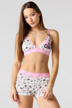 Ensemble avec bralette trianguaire à imprimé Diet Coke et culotte garçonne