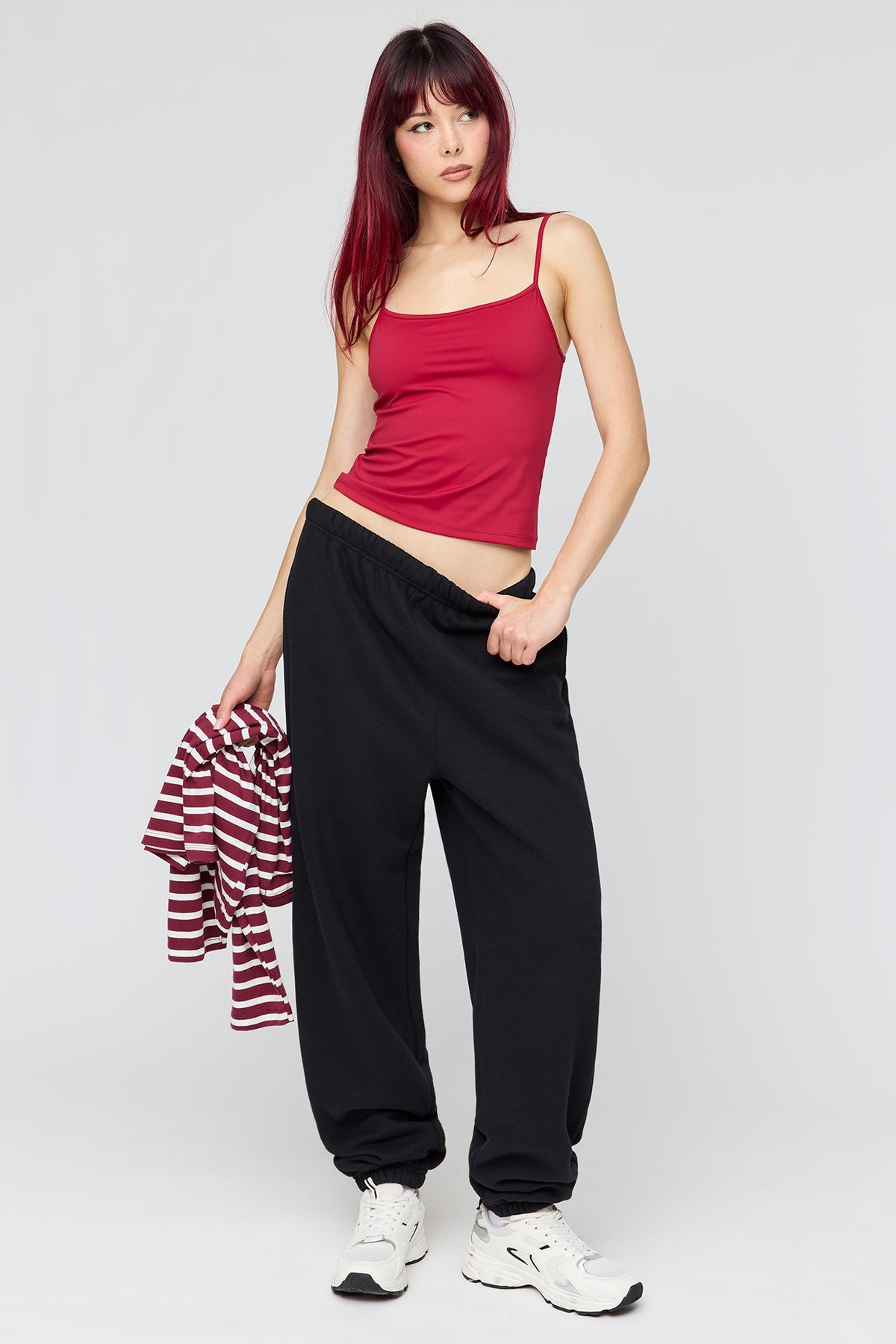 Alt View 3. Luxe Heavy Contour Cami - Dark Red