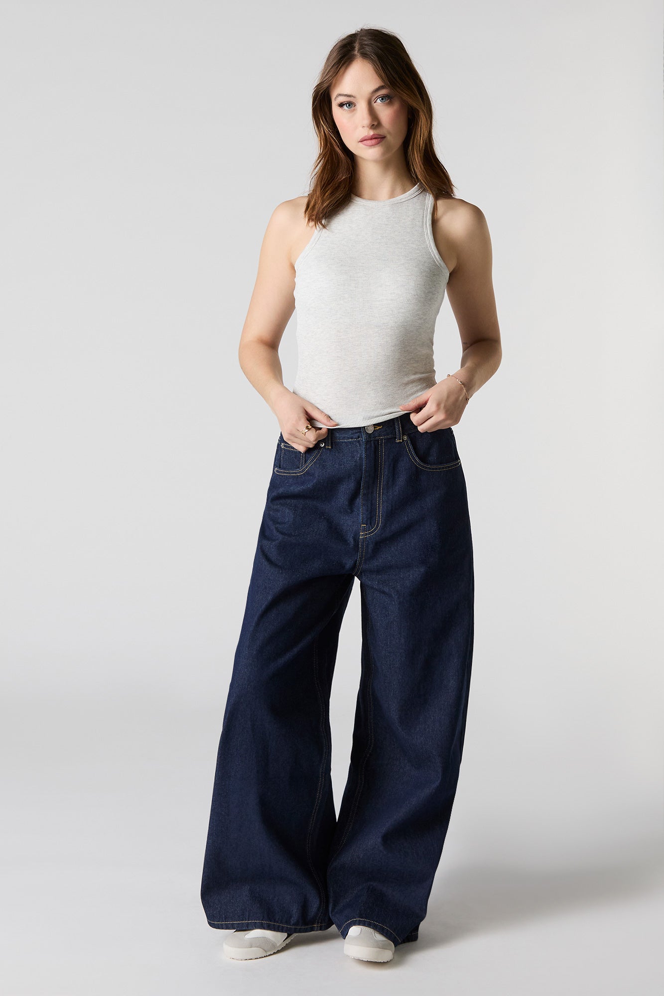 Ribbed High Neck Tank – Urban Planet