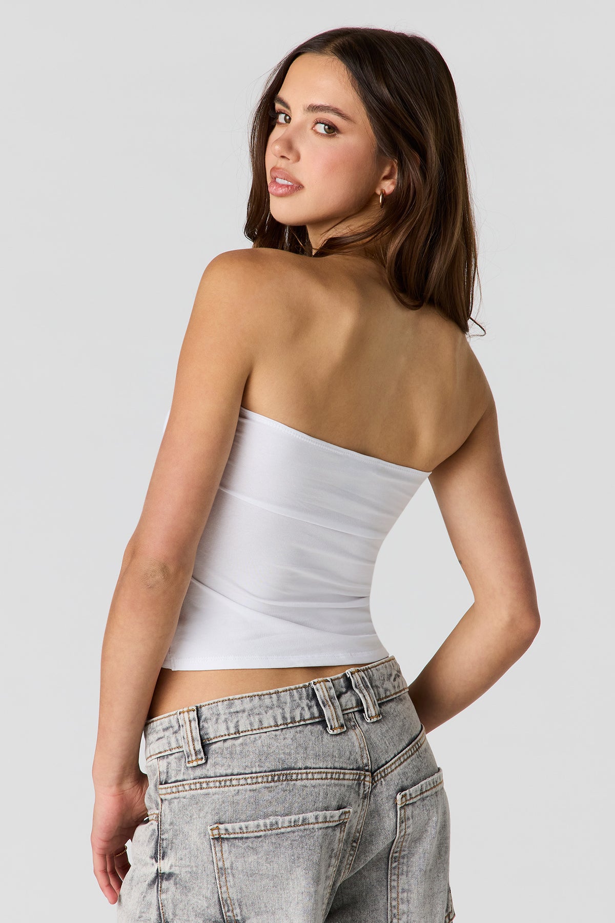 Alt View 17. Soft Contour Tube Top - Light Pink