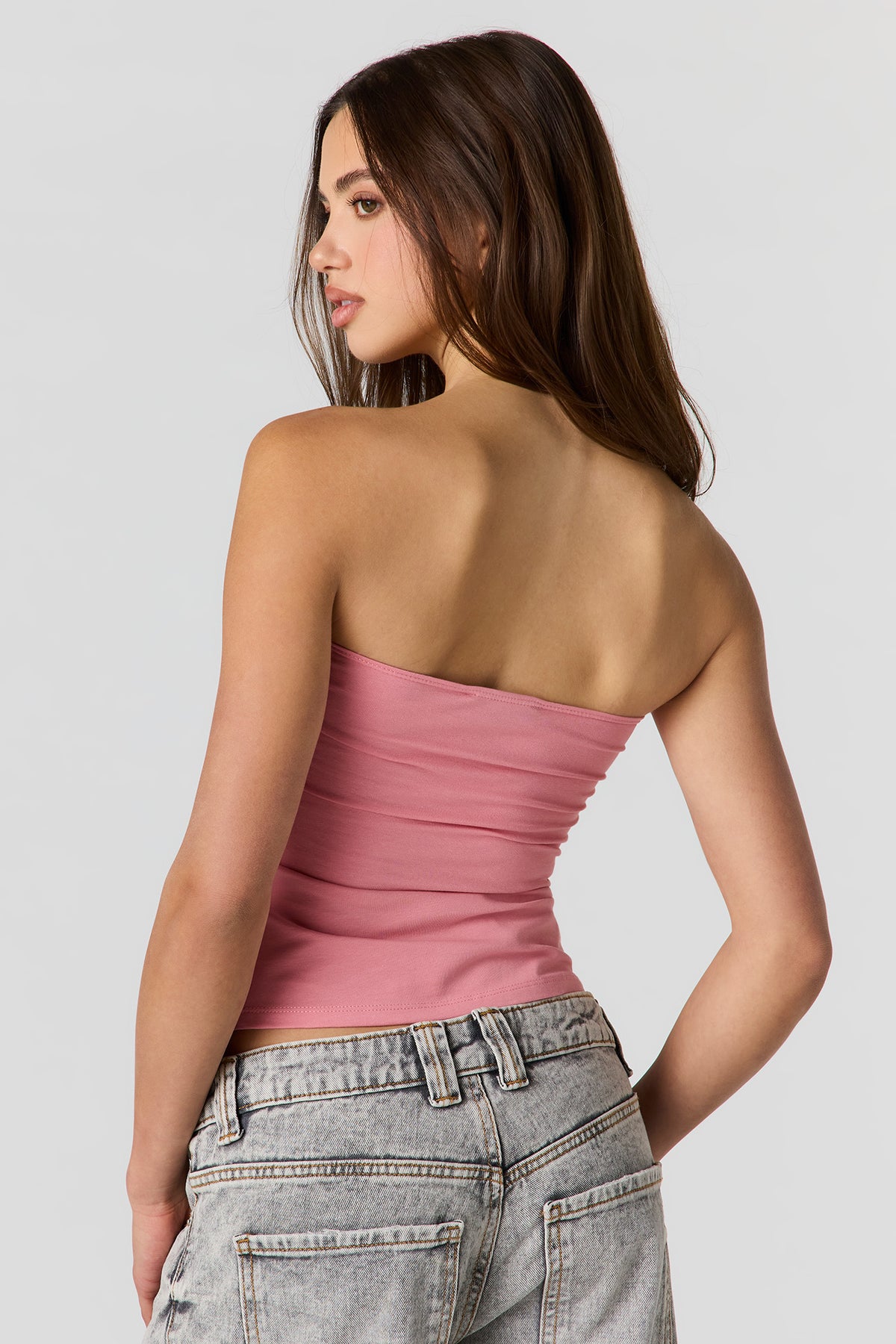 Alt View 5. Soft Contour Tube Top - Light Pink