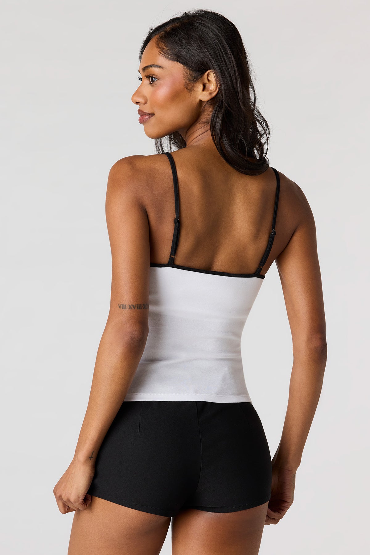 Alt View 2. Braless Ribbed Cami - White