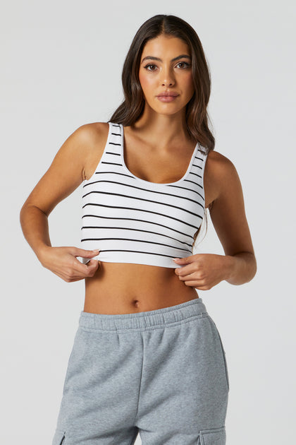 Seamless Scoop Neck Cropped Tank
