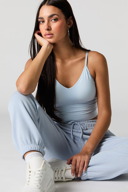 Camisole sans couture avec bonnets intégrés et encolure en V