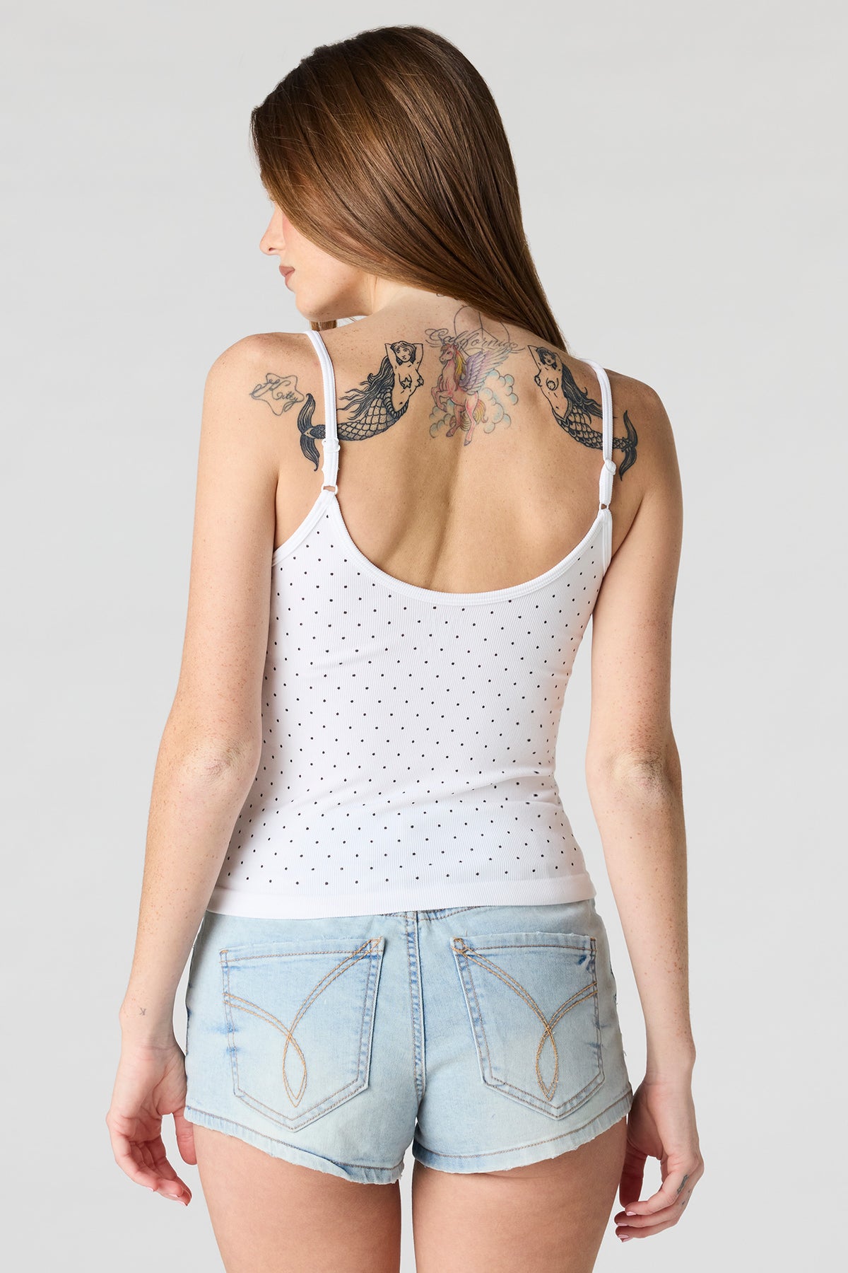 Alt View 2. Braless Seamless Ribbed V-Neck Cami - Off White
