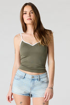 Braless Seamless Ribbed V-Neck Cami