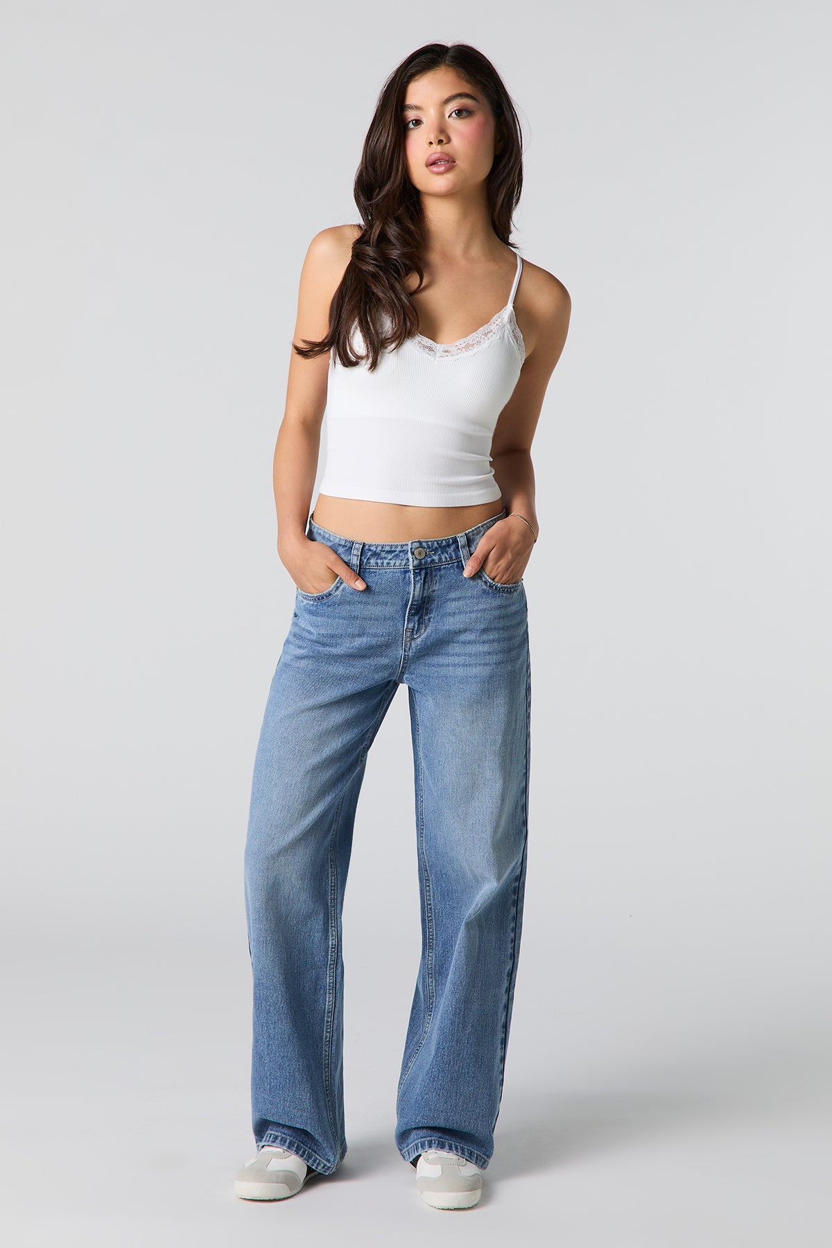 Medium Low Rise Baggy Jean - Medium Blue
