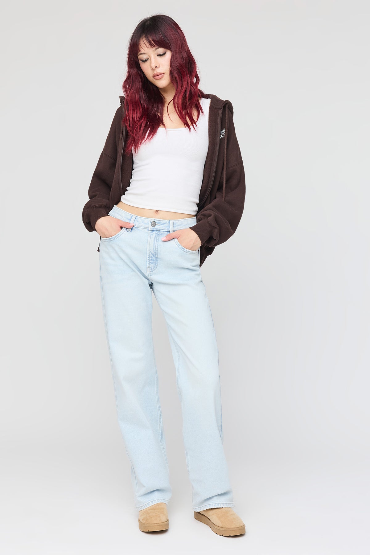 Sydney Stretch High Rise Straight Light Jean - Light Denim Blue