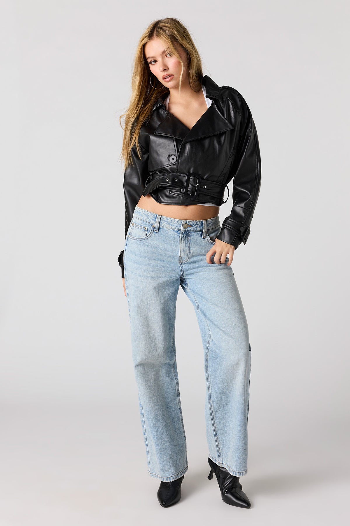Low Rise Baggy Light Jean - Light Denim Blue