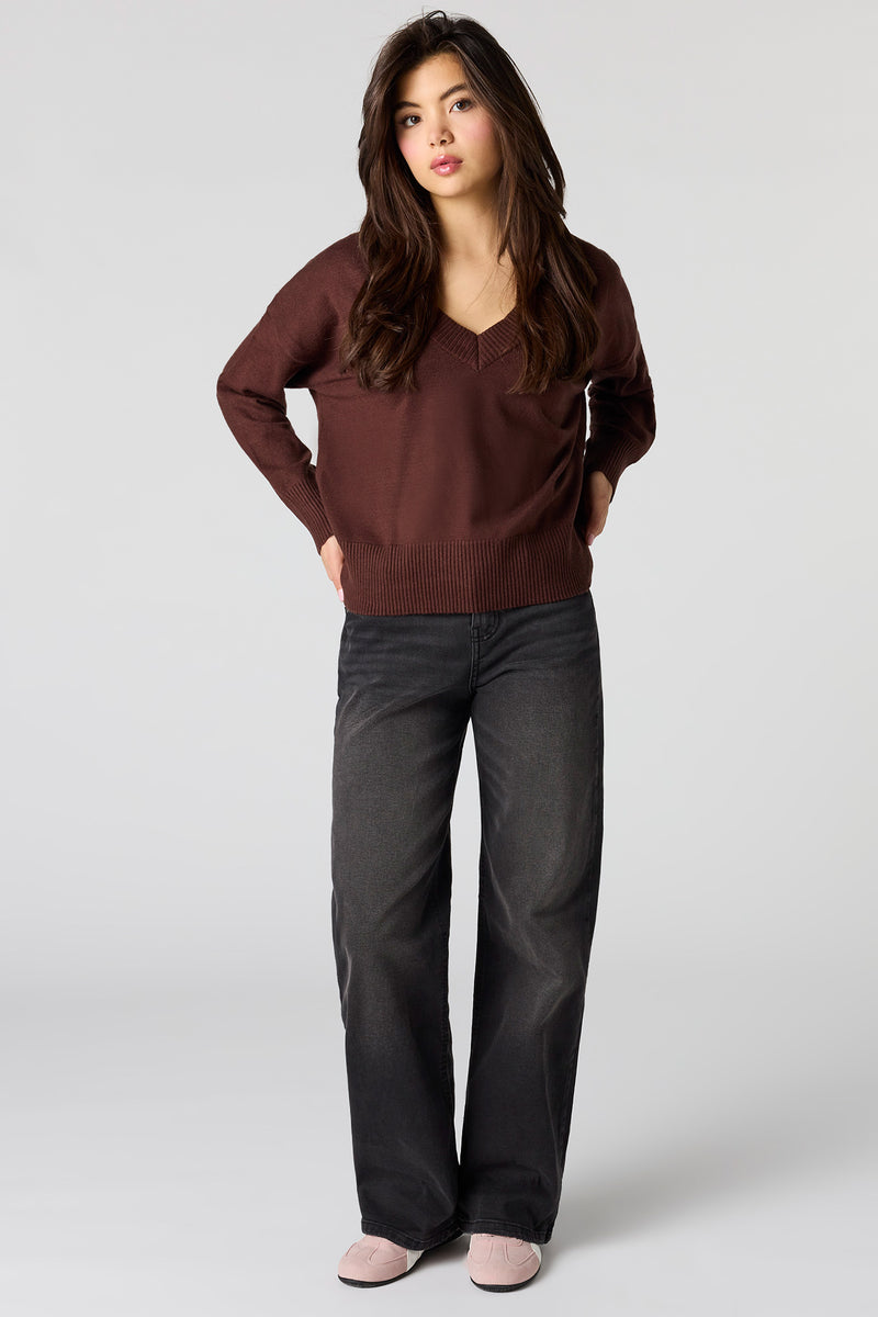 Jean baggy extensible délavé noir