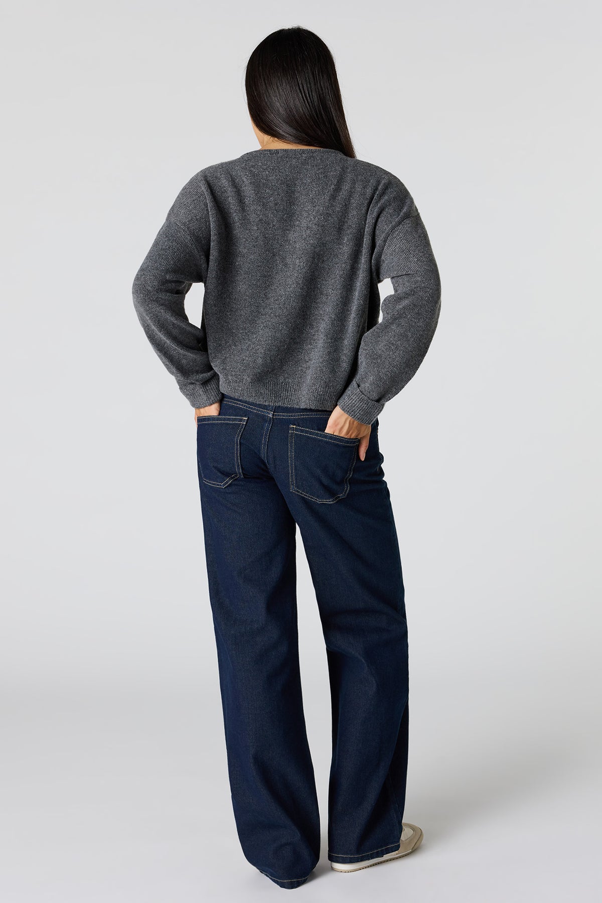Alt View 3. Brooklyn Low Rise Baggy Rinse Jean - Rinse Denim
