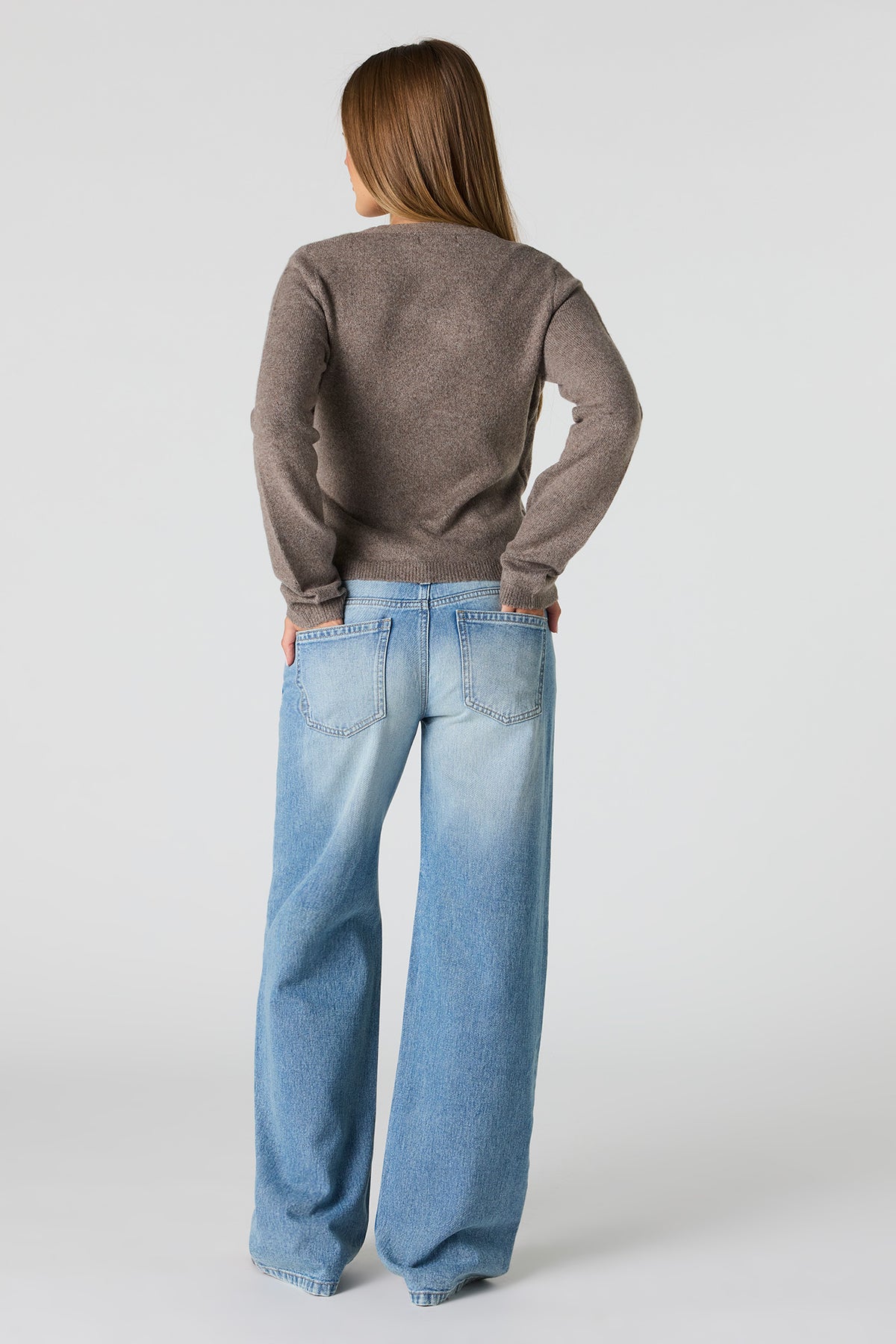 Alt View 3. Brooklyn Low Rise Baggy Medium Jean - Medium Blue