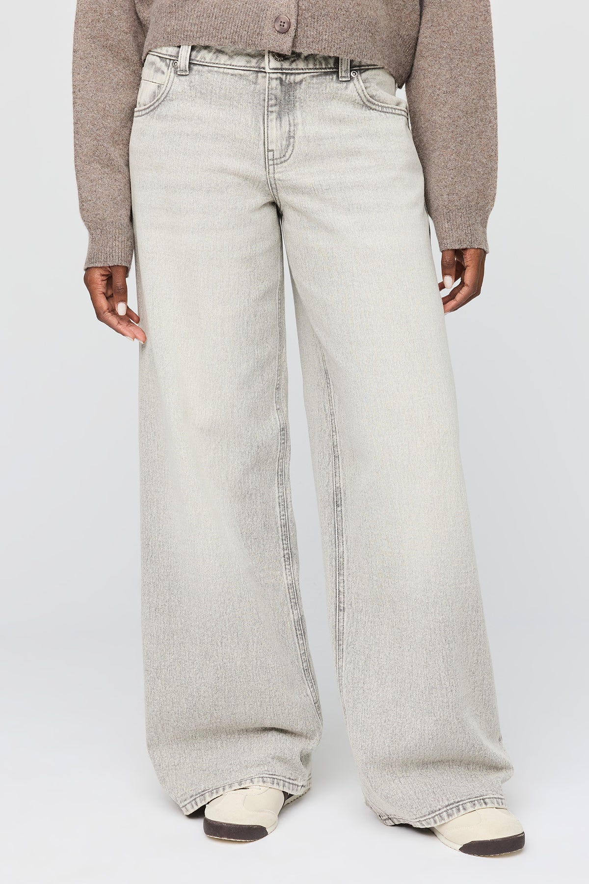 Vue alternative 2. Jean super baggy London gris à taille basse