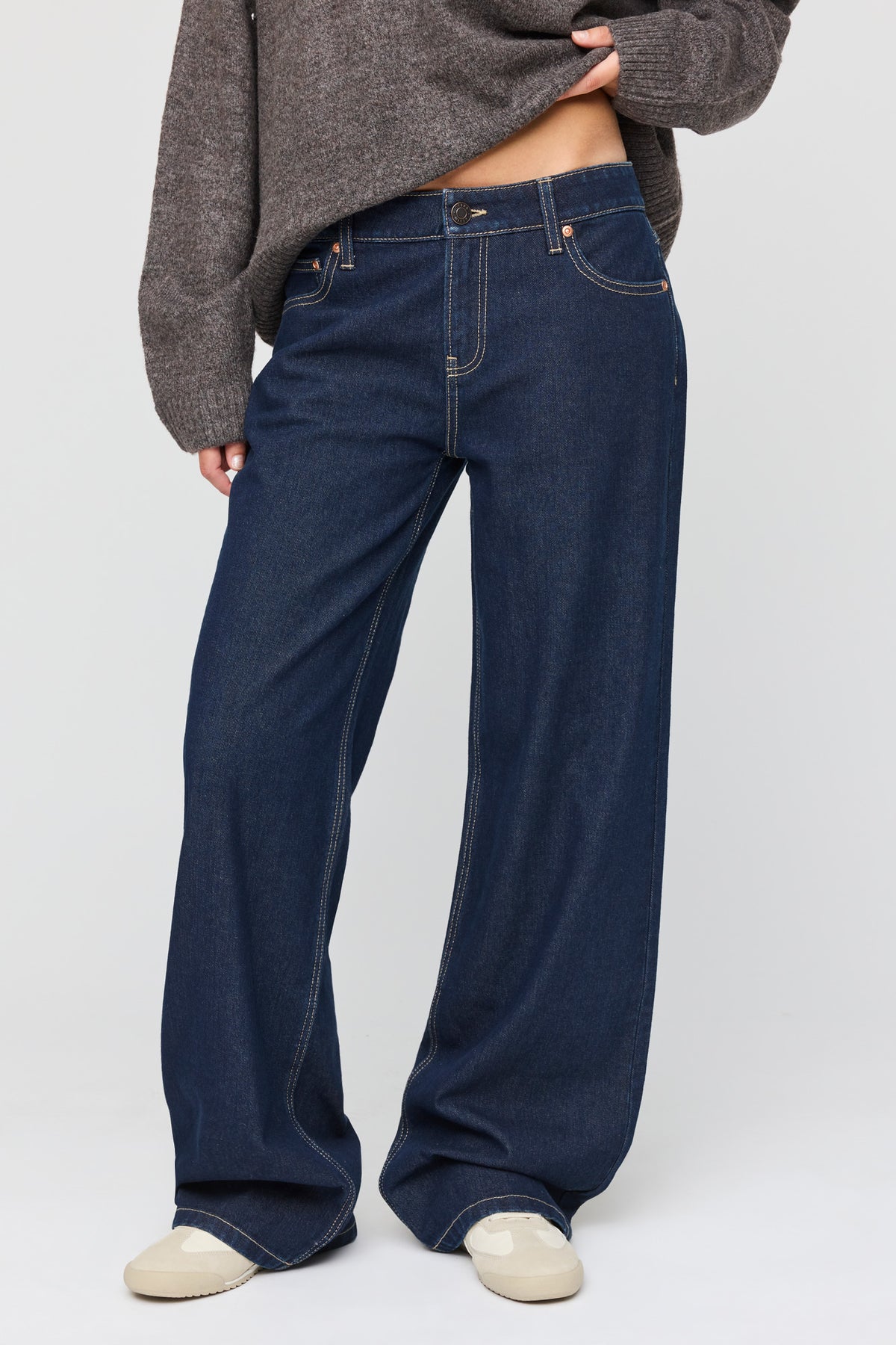 Vue alternative 2. Jean baggy Brooklyn foncé à taille basse 