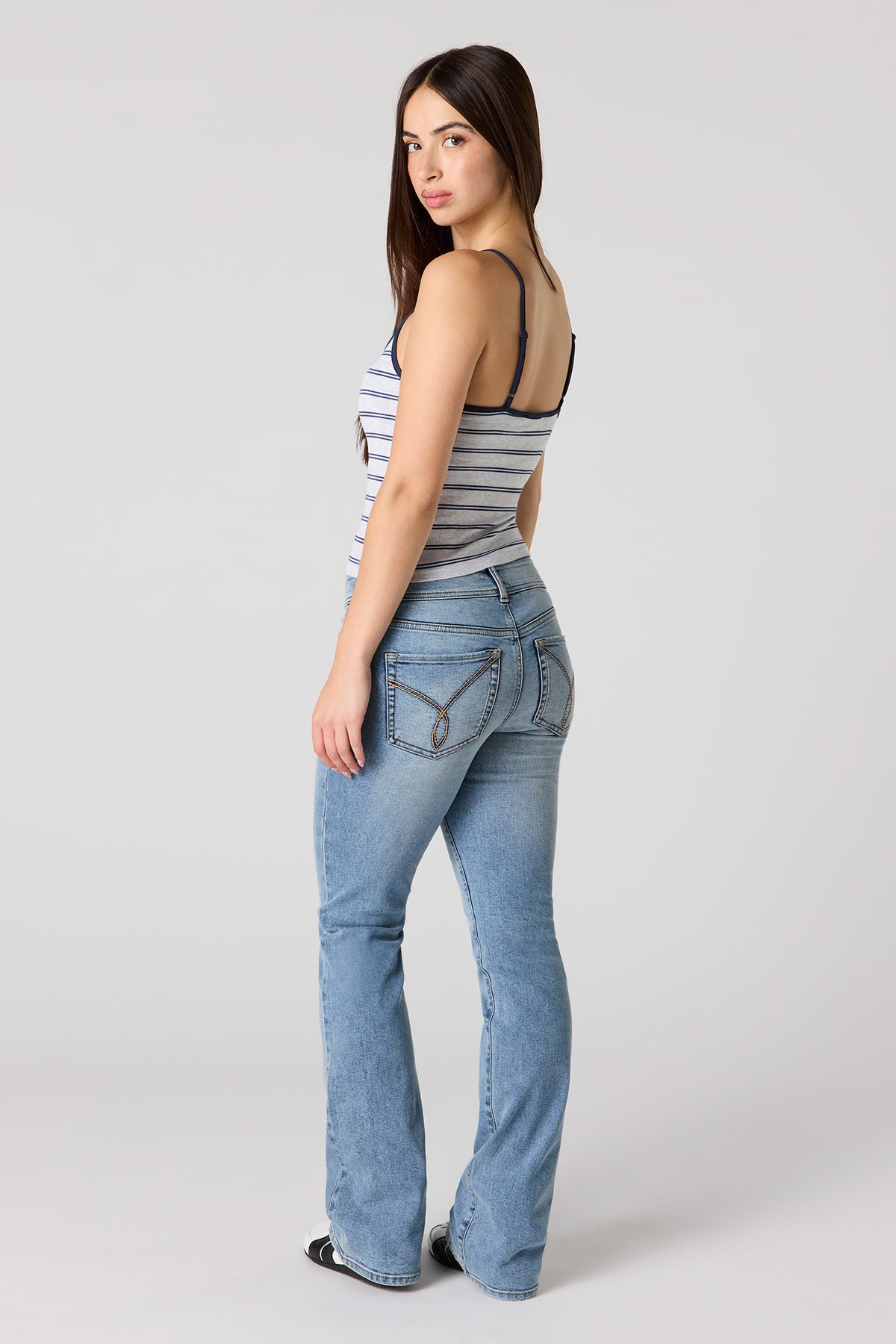 Alt View 3. Low Rise Bootcut Medium Jean - Medium Blue