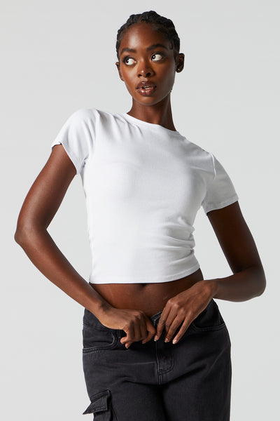 Buy Black High Neck Ribbed T-shirt for Girls Online at KidsOnly