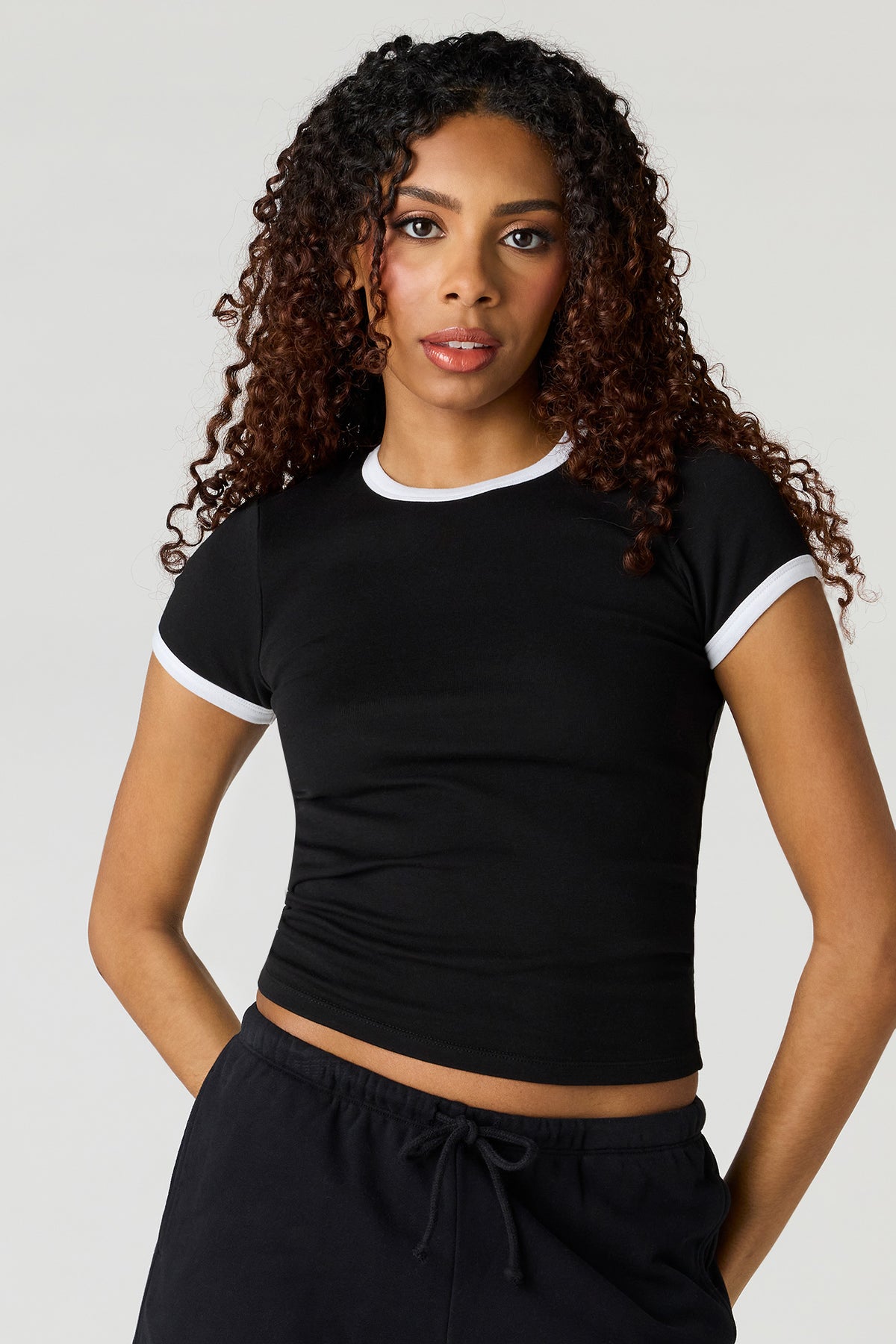 Ringer T-Shirt - Black