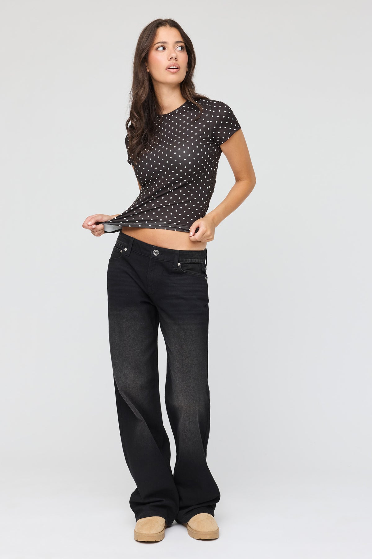 Alt View 3. Luxe Heavy Contour T-Shirt - Solid Black