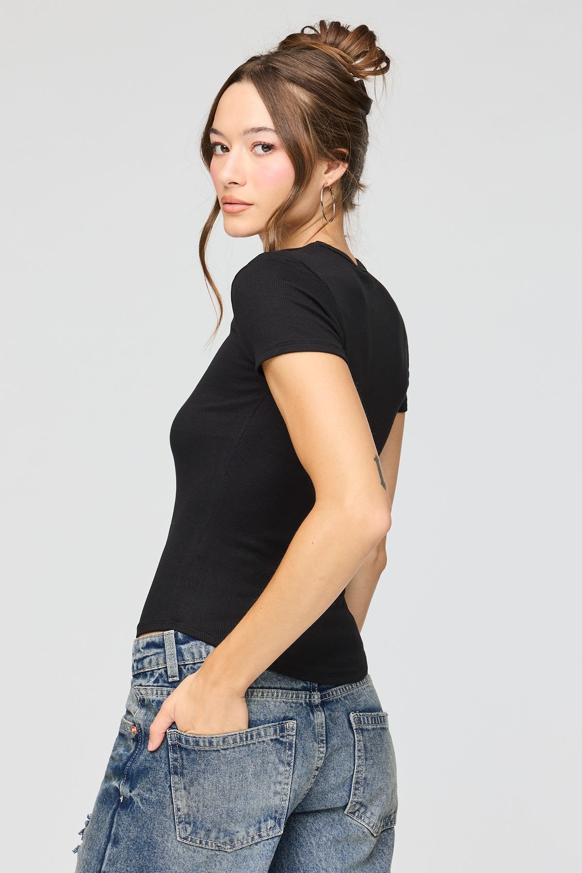 Vue alternative 2. T-shirt côtelé