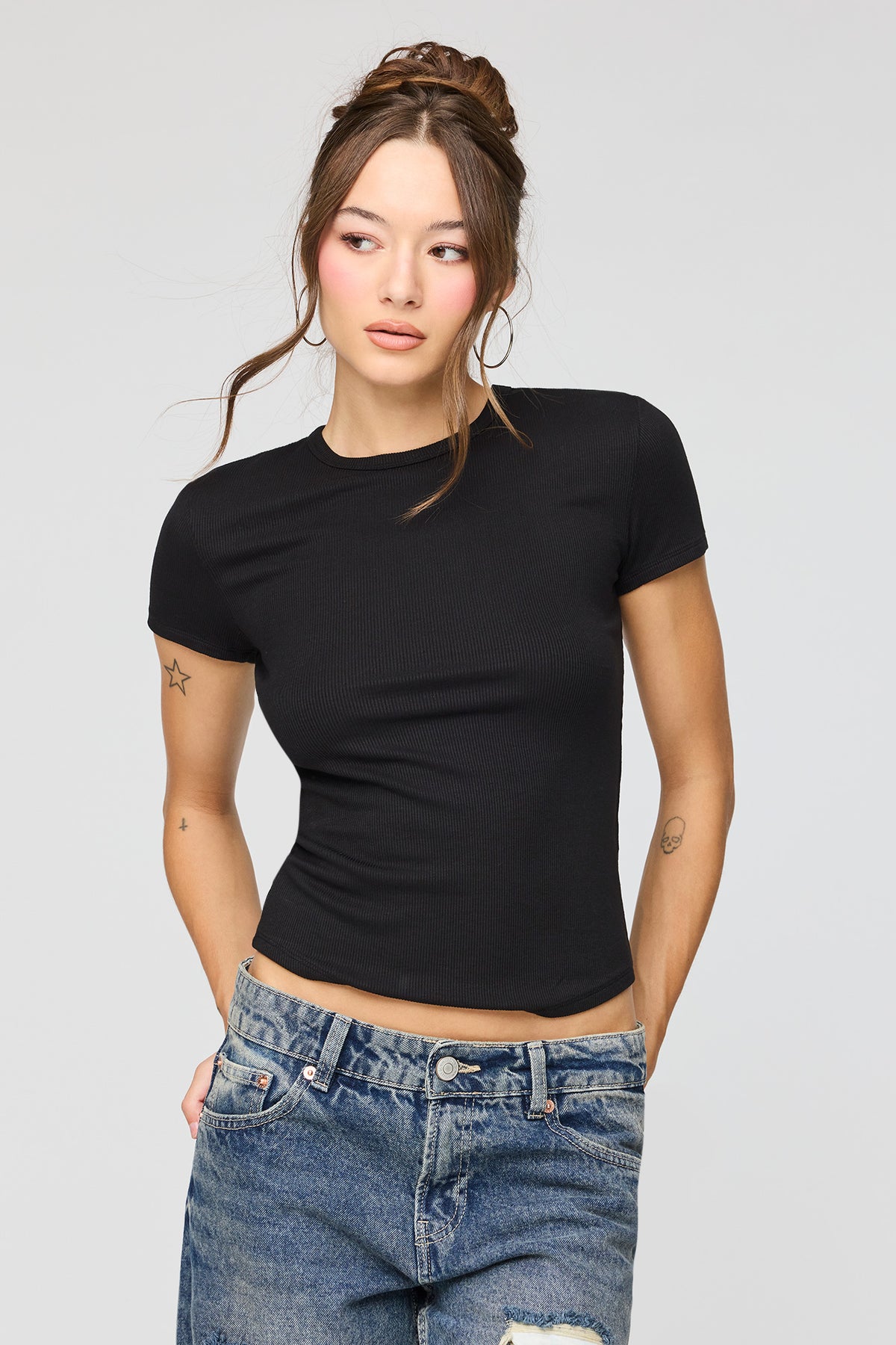 T-shirt côtelé