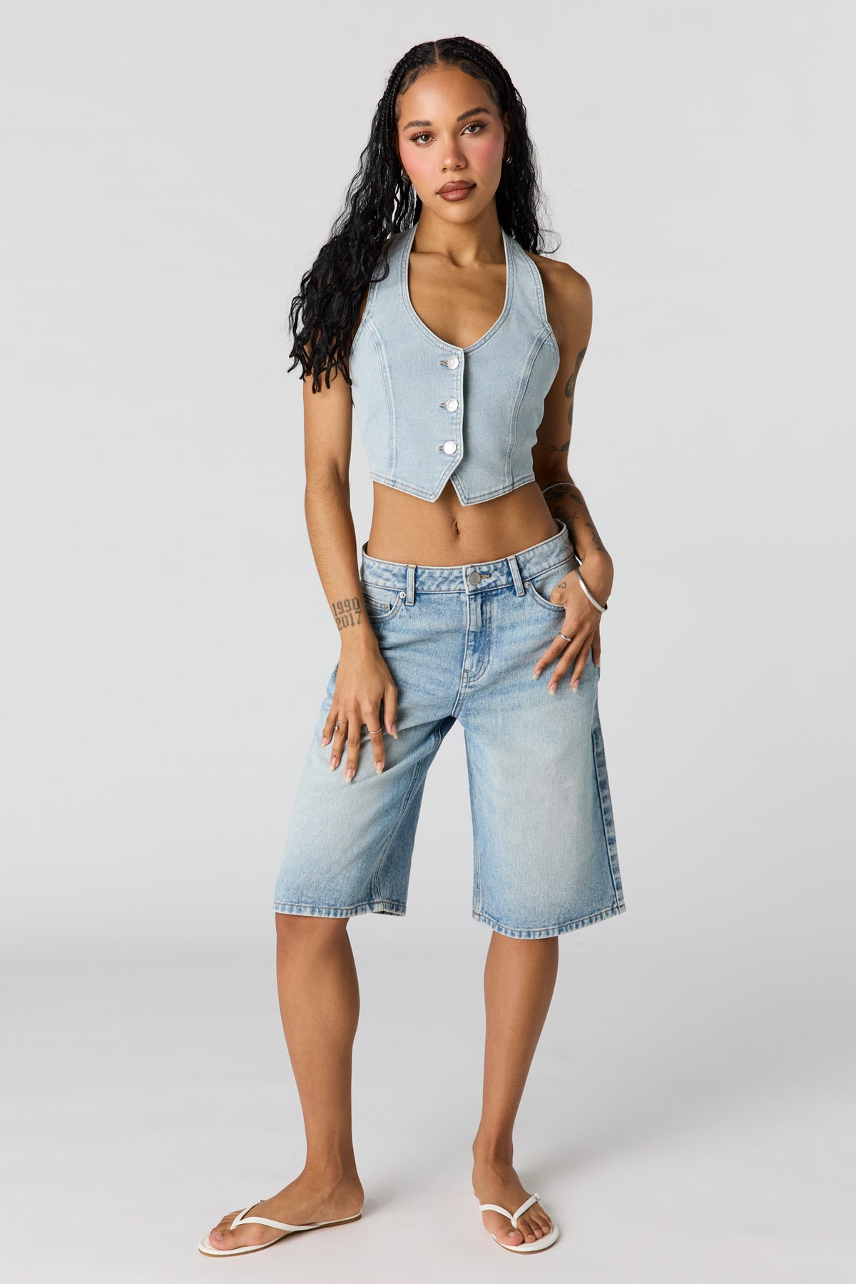 Vue alternative 3. Veste boutonnée en denim