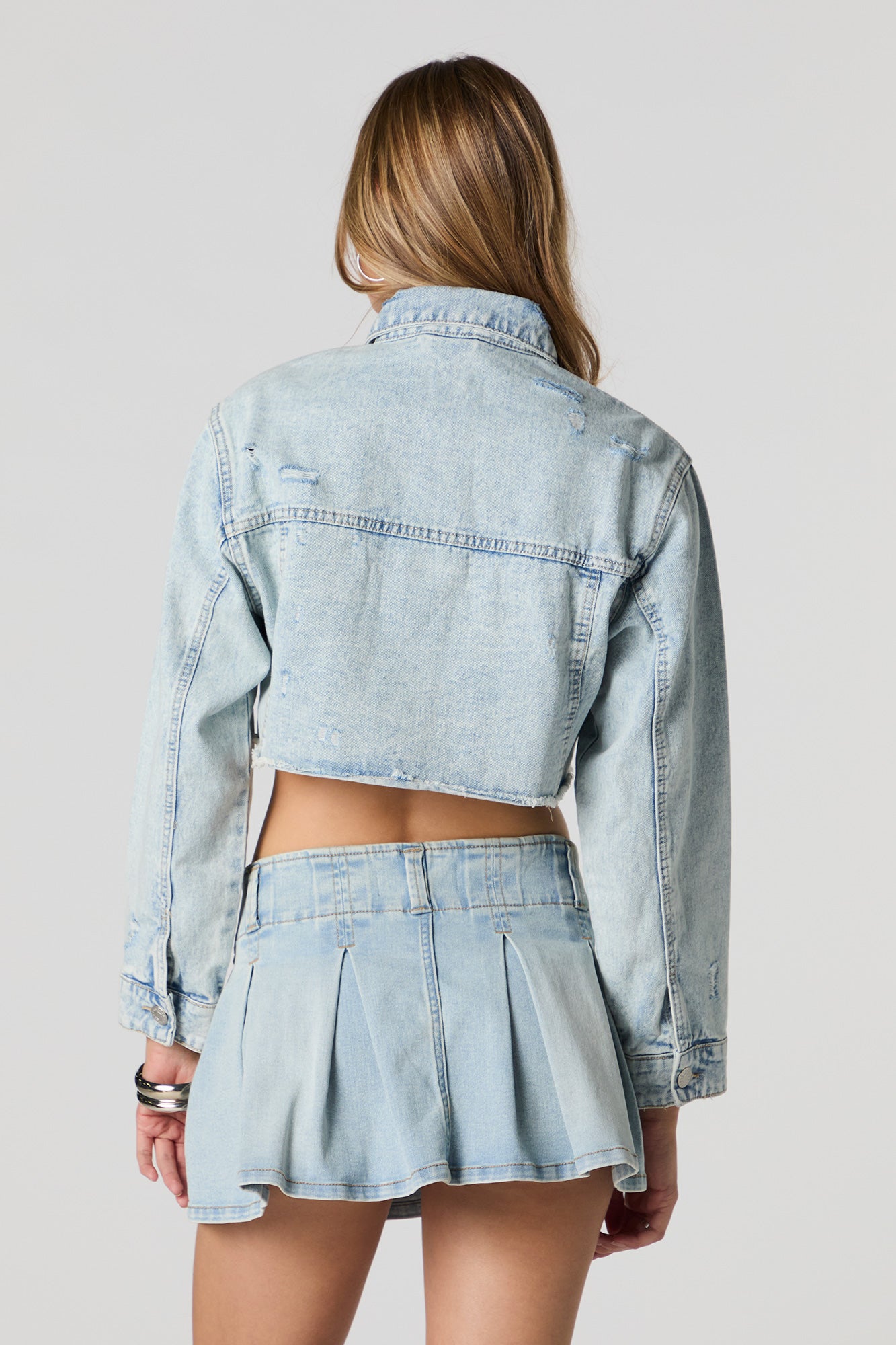 【U LAN】Beto Washing Cut Crop Denim Set Jacket 055939664164-38-0_5760c1a6-