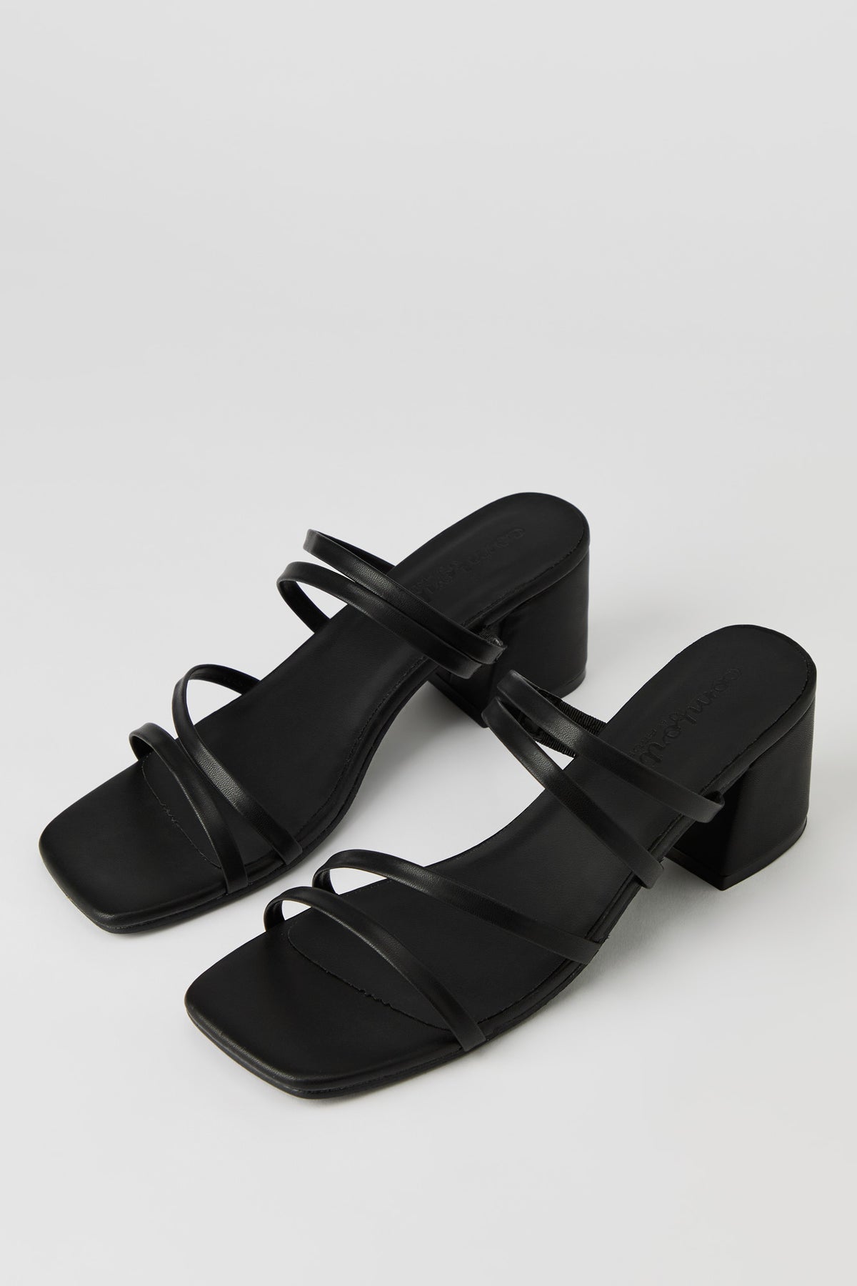 Alt View 2. Strappy Heeled Sandal - Black